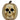 Halloween 9.5H Resin Pumpkin with Skull