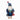 9.5 X 6 X 16.5"H  BLUE SANTA SUITS SANTA HOLDING ORNAMENT