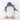 Spring Table Top Gnome with Dark Blue Striped Hat.