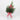 Decorative Red floral arrangements in a metal pot