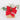 Decorative Red floral arrangements in a wooden pot