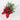 Decorative Red floral arrangements in a metal pot