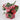 Decorative Red floral arrangements in a wooden pot