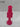 9.5"H. Plain Wood Dark Pink Nutcracker