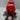15"H. Red Metal Lantern with Christmas Floral Arrangements