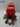 15"H. Red Metal Lantern with Christmas Floral Arrangements
