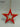 5.5" Wooden Red Star Orn