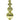Golden lighted translucent tower decor piece