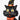 Halloween polyresin black cat with witch's hat