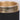 15.366 X 15.366 X 23.64"H BLACK PLANTER W/ SHINY GOLD EDGE