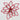 10 X 10 X 5"H WHITE POINSETTIA DECOR W/CLIP