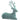 Flocked Sitting Deer Decorative Figurine Green