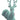Flocked Sitting Deer Decorative Figurine Green