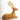 Flocked Sitting Deer Decorative Figurine Yellow