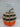 9" Halloween Fabric Pumpkin with Horizontal Stripes