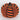 Orange pumpkin with black stripes