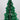 Dia8.5 X 12"H GREEN TREE W/SNOWFLAKE DECOR