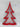 Red Wooden Table Top Xmas Tree