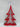 Red Wooden Table Top Xmas Tree