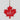 Red maple leaf "eh" ornament