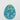 Easter Hanging Egg with Cut Design in Blue