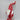 14"H. Red/White Fabric Skiing Gnome