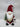 Fabric Red/White Standing Gnome with Tree