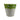 Garden Ceramic White/Green Planter