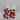 Red Metal Jingle Bells Clips 4/pc