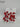 Red Metal Jingle Bells Clips 4/pc