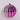 1 pcs Shatterproof Ornament - Stripped Pink