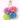 Multicolored pompom ornament