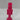 9.5"H. Plain Wood Dark Pink Nutcracker