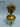 9.5"H. Gold Metal Pinecone Stocking Holder