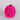 8.25" Halloween Pink  Flocked Pumpkin