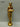 17" Polyresin Gold Table Top Cat Head Statuary