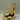 5.7" Ceramicn Electroplated Gold Sitting Reindeer