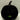 7.25" Black Flocked Pumpkin