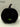7.25" Black Flocked Pumpkin