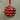 Red/White Roping Ball Orn