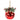 Shiny red jingle bell ornament