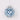 Plastic translucent blue ball ornament