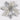 Silver poinsettia clip