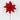 Bright red poinsettia pick