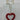 Metal Tiny Red Bells Heart Shape Orn