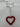 Metal Tiny Red Bells Heart Shape Orn