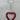 Metal Tiny Red Bells Heart Shape Orn