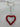 Metal Tiny Red Bells Heart Shape Orn