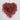 Valentines Red Hanging Tinsel Heart