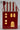6.25" Red/ White Ceramic Table Top Lighted Hoiuse